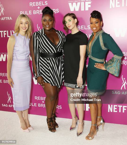 Sarah Gadon, Danielle Brooks, Alison Brie and Regina King attend the Netflix - "Rebels and Rules Breakers" for your consideration event held at...