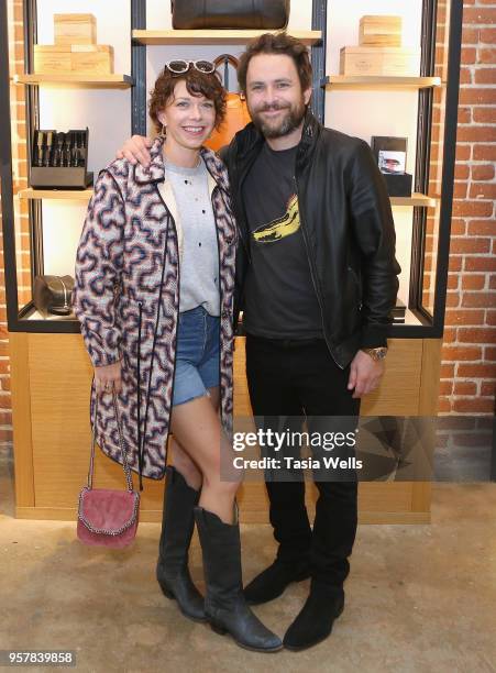 Mary Elizabeth Ellis and Charlie Day attend Shinola, Scott Campbell and Nathan Kostechko Mother's Day Celebration on May 12, 2018 in Los Angeles,...