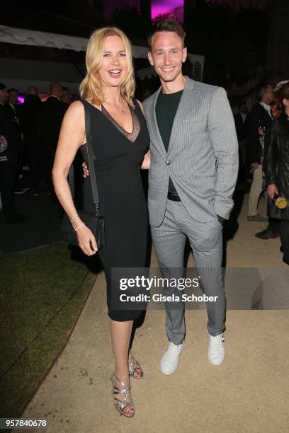 Veronica Ferres and Vladimir Burlakov at the German Films Reception during the 71st annual Cannes Film Festival at Villa Rothschild on May 12, 2018...