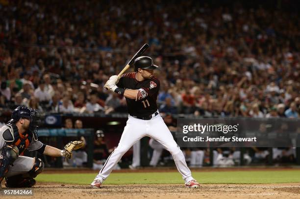 Pollock of the Arizona Diamondbacks stands at bat in the seventh inning of the MLB game against the Houston Astros at Chase Field on May 5, 2018 in...