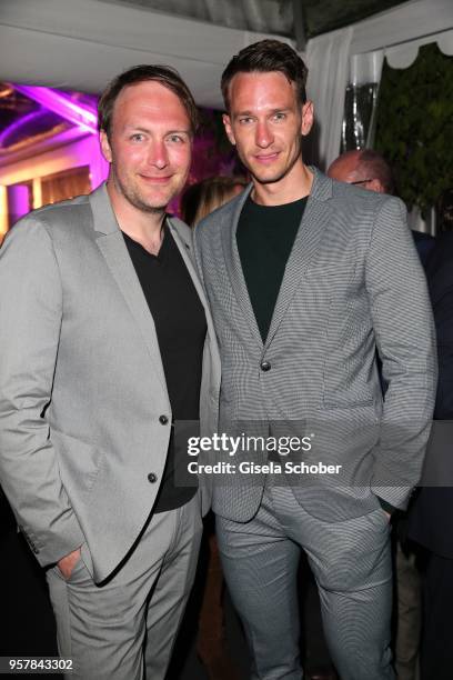 Martin Stange and Vladimir Burlakov at the German Films Reception during the 71st annual Cannes Film Festival at Villa Rothschild on May 12, 2018 in...