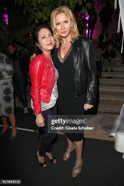 Ankie Lau and Veronica Ferres at the German Films Reception during the 71st annual Cannes Film Festival at Villa Rothschild on May 12, 2018 in...