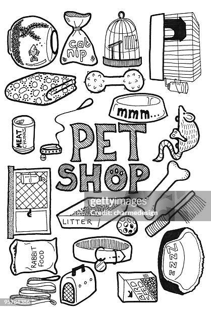 pet shop doodles - catmint 幅插畫檔、美工圖案、卡通及圖標