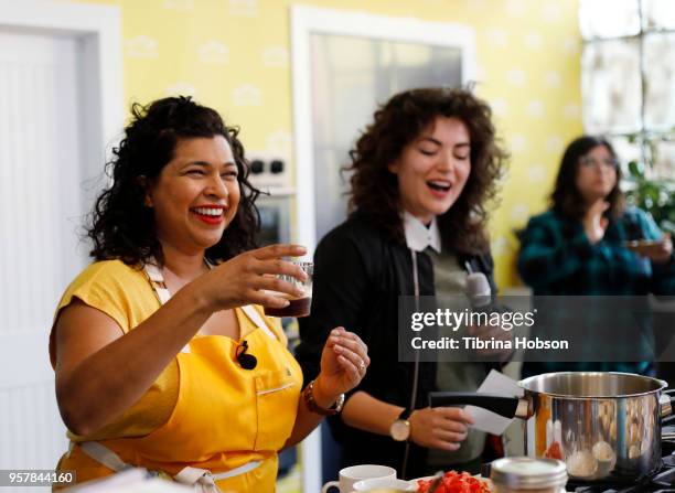 Aarti Sequeira attends Forces In Food: An Interactive Culinary Conversation with Ellen Bennett at Hedley & Bennett Factory on May 12, 2018 in Los...