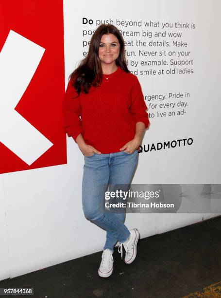 Tiffani Thiessen attends Forces In Food: An Interactive Culinary Conversation with Ellen Bennett at Hedley & Bennett Factory on May 12, 2018 in Los...