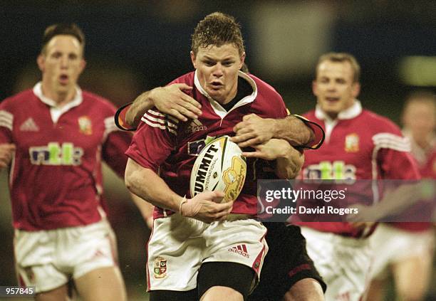 Brian O''Driscoll of the British Lions in action during the Tour Match against Western Australia at the WACA in Perth, Australia. The Lions won...