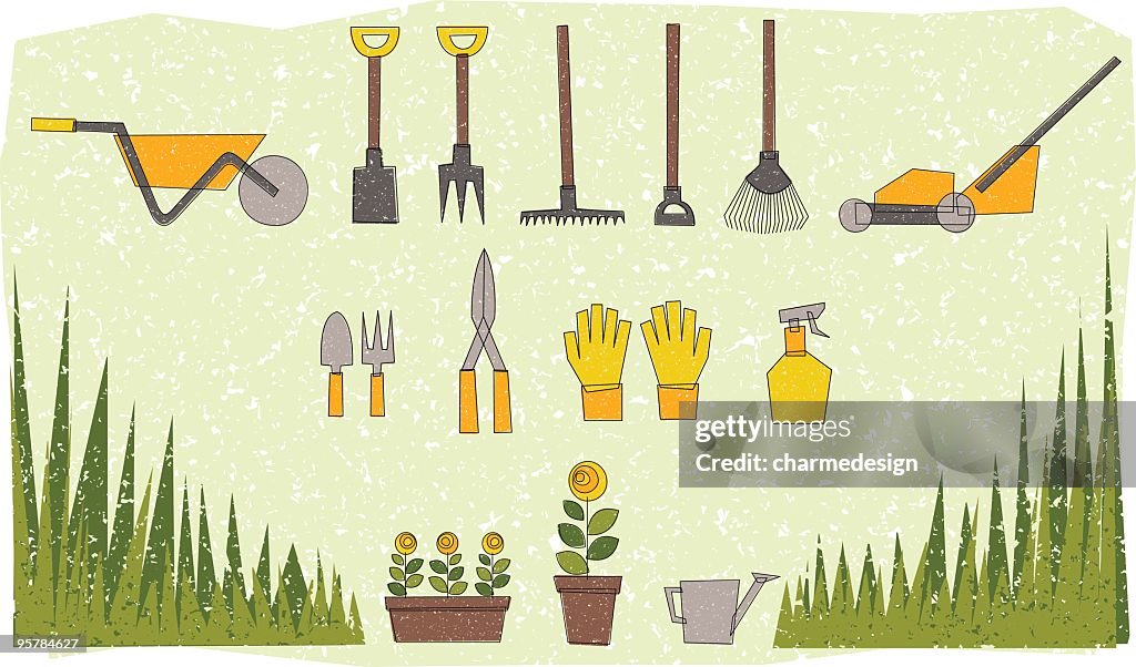 Garden tools illustration