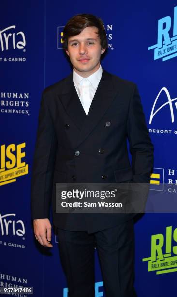 Actor Nick Robinson attends the Human Rights Campaign's 13th annual Las Vegas Gala at the Aria Resort & Casino on May 12, 2018 in Las Vegas, Nevada.