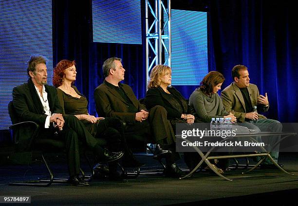 Actors Al Pacino, Susan Sarandon, Danny Huston, Brenda Vaccaro, executive producer Lydia Pilcher, and writer Adam Mazer of "You Don't Know Jack"...