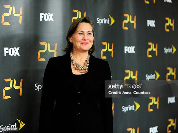 Actress Cherry Jones attends the season premiere for the eighth season of the television series "24" at Jack H. Skirball Center for the Performing...