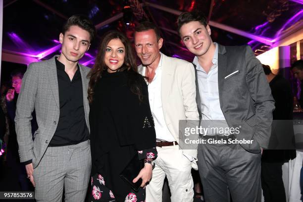 Producer Dr. Alice Brauner and her son Ben Brauner , husband Michael Zechbauer and son David Brauner at the German Films Reception during the 71st...