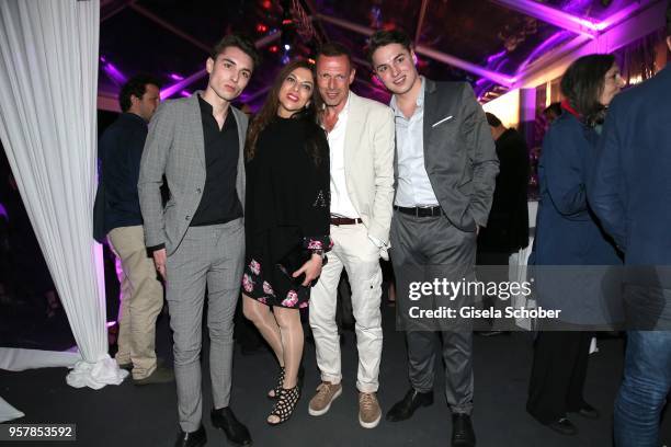 Producer Dr. Alice Brauner and her son Ben Brauner , husband Michael Zechbauer and son David Brauner at the German Films Reception during the 71st...