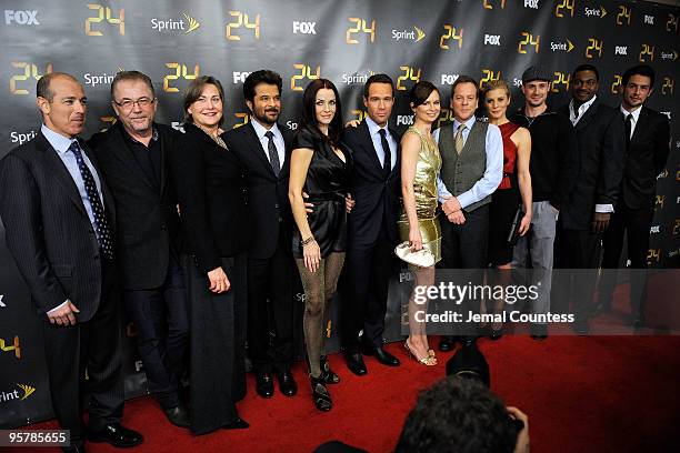 Executive producer Howard Gordan, director Brad Turner, actors Cherry Jones, Anil Kapoor, Annie Wersching, Chris Diamantopoulos, Mary Lynn Rajskub,...