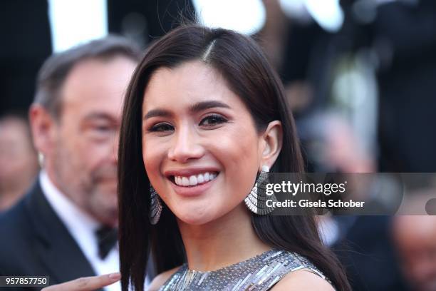 Praya Lundberg attends the screening of "Girls Of The Sun " during the 71st annual Cannes Film Festival at Palais des Festivals on May 12, 2018 in...