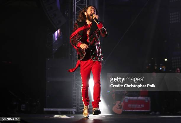 Jared Leto of Thirty Seconds to Mars performs onstage at KROQ Weenie Roast 2018 at StubHub Center on May 12, 2018 in Carson, California.