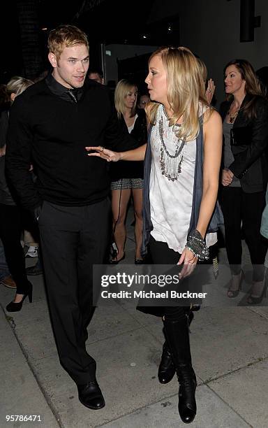 Actors Kellan Lutz and Katie Cassidy attends the Lisa Kline Boutique Launch Party for Division-E's Spring Collection on January 14, 2010 in Los...
