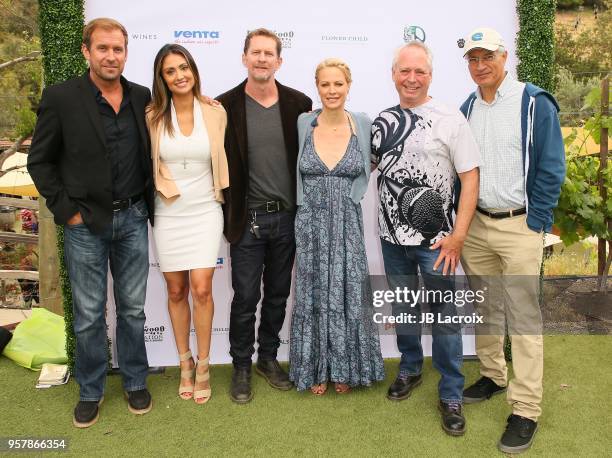 Katie Cleary, Alison Eastwood, Stacy Poitras, Louie Psihoyos and guest attend the Eastwood Ranch Foundation's Wags, Whiskers and Wine Event on May...
