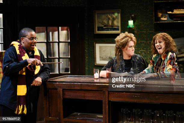 Amy Schumer" Episode 1745 -- Pictured: Kenan Thompson, Kate McKinnon, Amy Schumer during "Last Call" in Studio 8H on Saturday, May 12, 2018 --