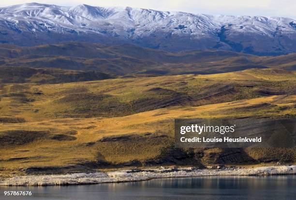 lago sarmiento, patagonia, chile - 炭酸石灰 ストックフォトと画像