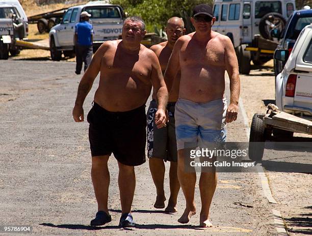 Three of the four men - Brian Clapham from the UK, Scott Sutton from the UK and Chris Bunn from Hout Bay, South Africa - who were out on a diving and...