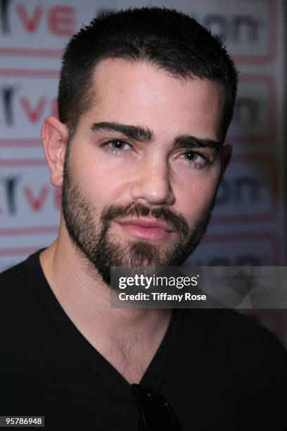 Actor Jesse Metcalfe poses with Live Nation at the Hollywood Helping Haiti Golden Globes Celebrity & Charity Lounge at House of Blues Sunset Strip on...