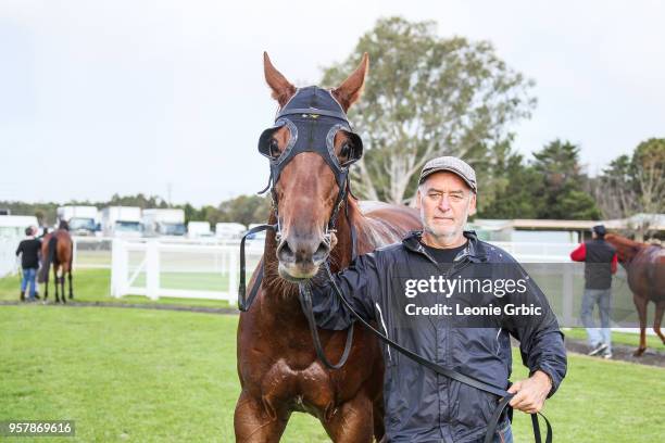 Smooth Hustler after winning the Frais Farms C,G&E BM58 Handicap at Bairnsdale Racecourse on May 13, 2018 in Bairnsdale, Australia.