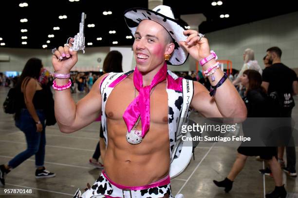Candy Ken attends the 4th Annual RuPaul's DragCon at Los Angeles Convention Center on May 12, 2018 in Los Angeles, California.