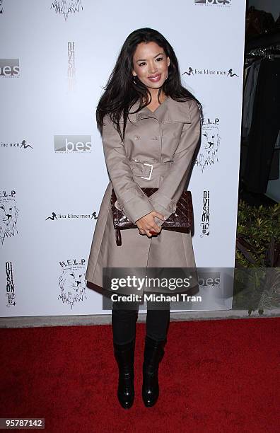 Stephanie Jacobsen arrives to Division-E's Spring Collection Launch Party held at Lisa Kline Boutique on January 14, 2010 in Beverly Hills,...
