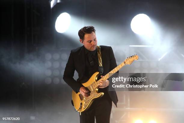 Dallon Weekes of Panic! at the Disco performs onstage at KROQ Weenie Roast 2018 at StubHub Center on May 12, 2018 in Carson, California.