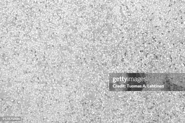 terrazzo flooring with flecks texture background pattern in black and white - terrazzo ストックフォトと画像