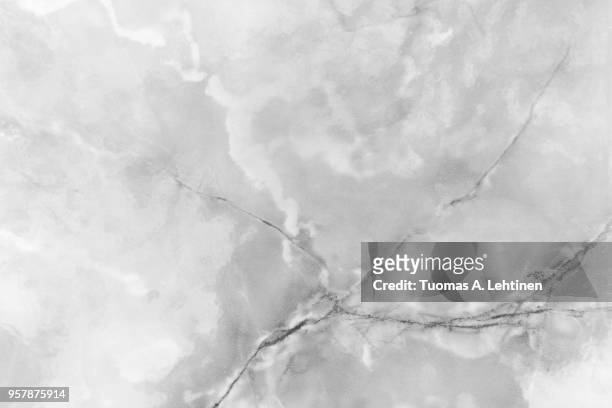 close-up of linoleum with marble pattern in black and white for texture background - lino stockfoto's en -beelden