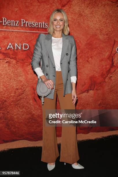 Sylvia Jeffreys arrives for the Mercedes-Benz Presents Camilla And Marc show at Mercedes-Benz Fashion Week Resort 19 Collections at the Royal Hall of...
