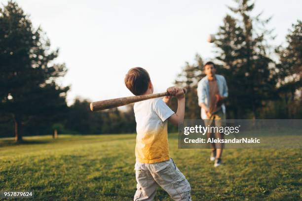 little league practice with my dad - playing catch stock pictures, royalty-free photos & images