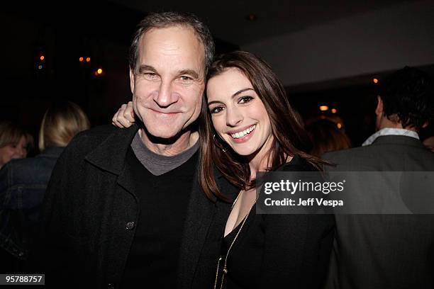 Marshall Herskovitz and actress Anne Hathaway attend a cocktail party for "A Single Man" on January 14, 2010 in Beverly Hills, California.