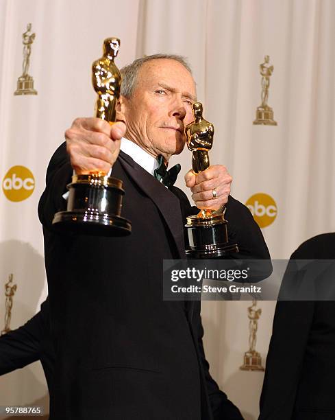 Clint Eastwood, winner Best Director for �Million Dollar Baby� and Best Picture for �Million Dollar Baby�