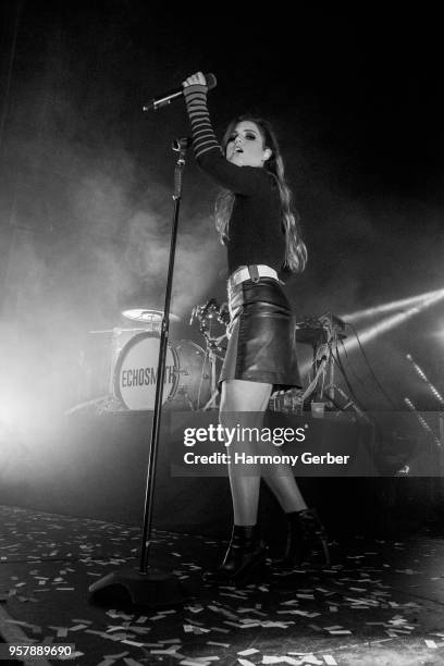 Sydney Sierota of the band Echosmith performs at The Fonda Theatre on May 12, 2018 in Los Angeles, California.