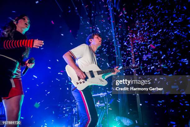 Sydney Sierota and Noah Sierota of the band Echosmith perform at The Fonda Theatre on May 12, 2018 in Los Angeles, California.