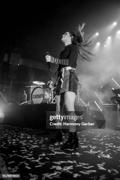 Sydney Sierota of the band Echosmith performs at The Fonda Theatre on May 12, 2018 in Los Angeles, California.