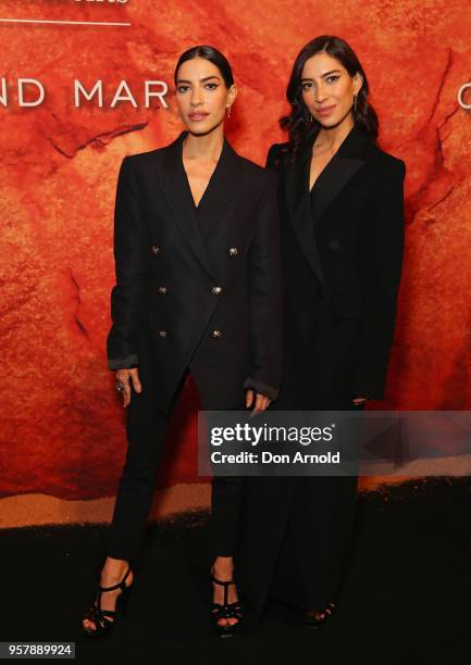 Jess Origliasso and Lisa Origliasso arrive for the Mercedes-Benz Presents Camilla And Marc show at Mercedes-Benz Fashion Week Resort 19 Collections...