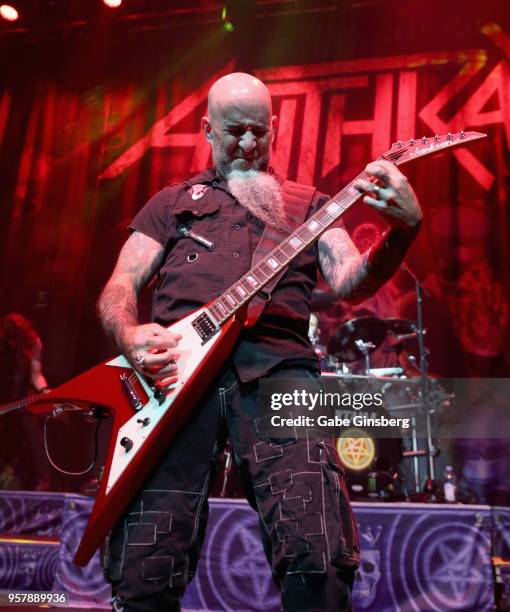 Guitarist/singer Scott Ian of Anthrax performs at Brooklyn Bowl Las Vegas on May 12, 2018 in Las Vegas, Nevada.