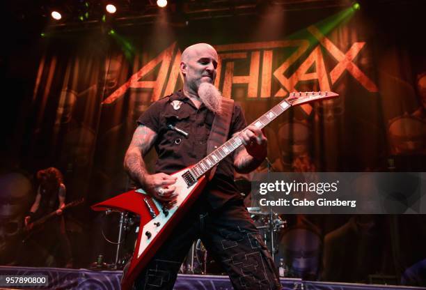 Guitarist/singer Scott Ian of Anthrax performs at Brooklyn Bowl Las Vegas on May 12, 2018 in Las Vegas, Nevada.