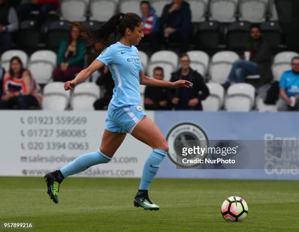 Nadia Nadim of Manchester City WFC during Women's Super League 1 match between Arsenal against Manchester City Ladies at Meadow Park Borehamwood FC...