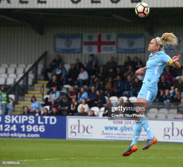 Steph Houghton of Manchester City WFC during Women's Super League 1 match between Arsenal against Manchester City Ladies at Meadow Park Borehamwood...