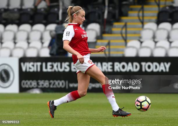 Leah Williamson of Arsenal during Women's Super League 1 match between Arsenal against Manchester City Ladies at Meadow Park Borehamwood FC on 12 May...