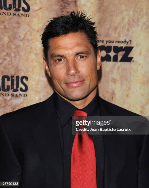 Manu Bennett arrives at the Starz original TV series 'Spartacus: Blood and Sand' at Billy Wilder Theater on January 14, 2010 in Westwood Village,...