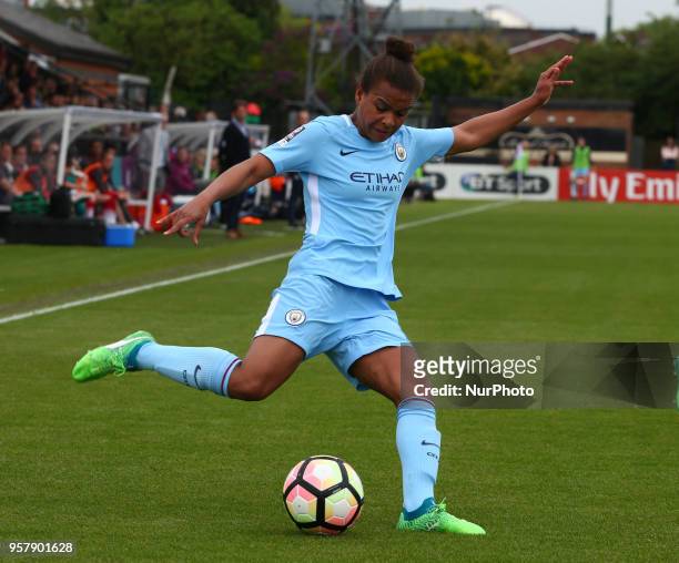 Nikita Parris of Manchester City WFC during Women's Super League 1 match between Arsenal against Manchester City Ladies at Meadow Park Borehamwood FC...