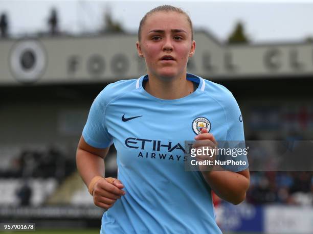 Georgia Stanway of Manchester City WFC during Women's Super League 1 match between Arsenal against Manchester City Ladies at Meadow Park Borehamwood...
