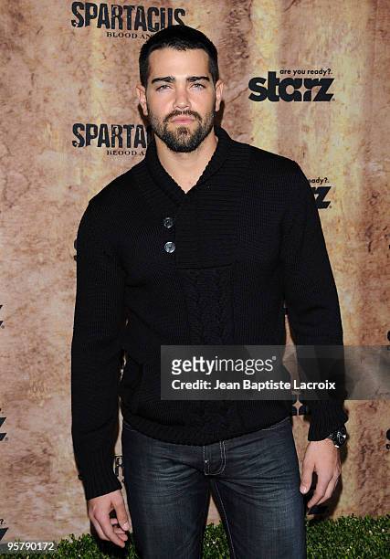 Jesse Metcalfe arrives at the Starz original TV series 'Spartacus: Blood and Sand at Billy Wilder Theater on January 14, 2010 in Westwood Village,...