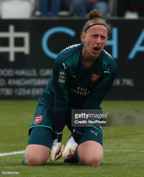 Sari van Veenendaal of Arsenal during Women's Super League 1 match between Arsenal against Manchester City Ladies at Meadow Park Borehamwood FC on 12...