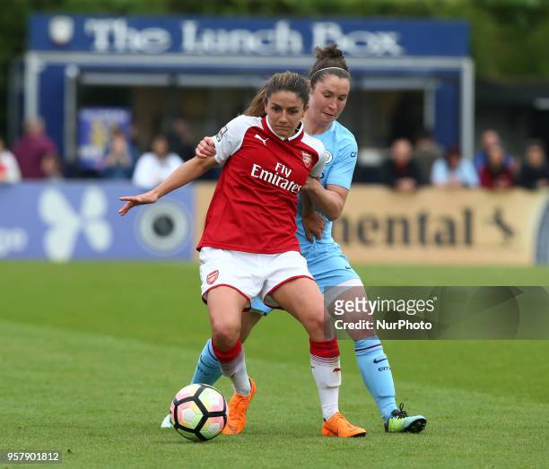 Danielle van de Donk of Arsenal during Women's Super League 1 match between Arsenal against Manchester City Ladies at Meadow Park Borehamwood FC on...